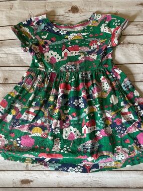 Mini Boden spring dress play fair fade